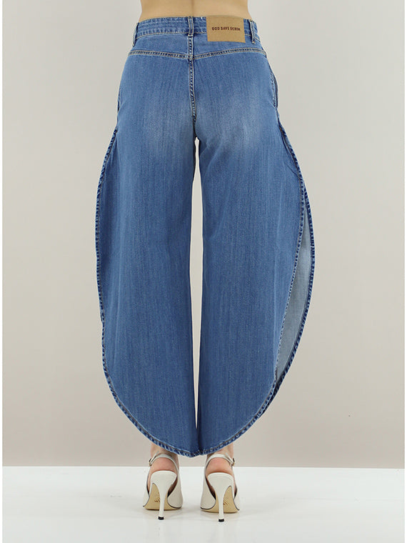 JEANS GAMBA FARFALLA
