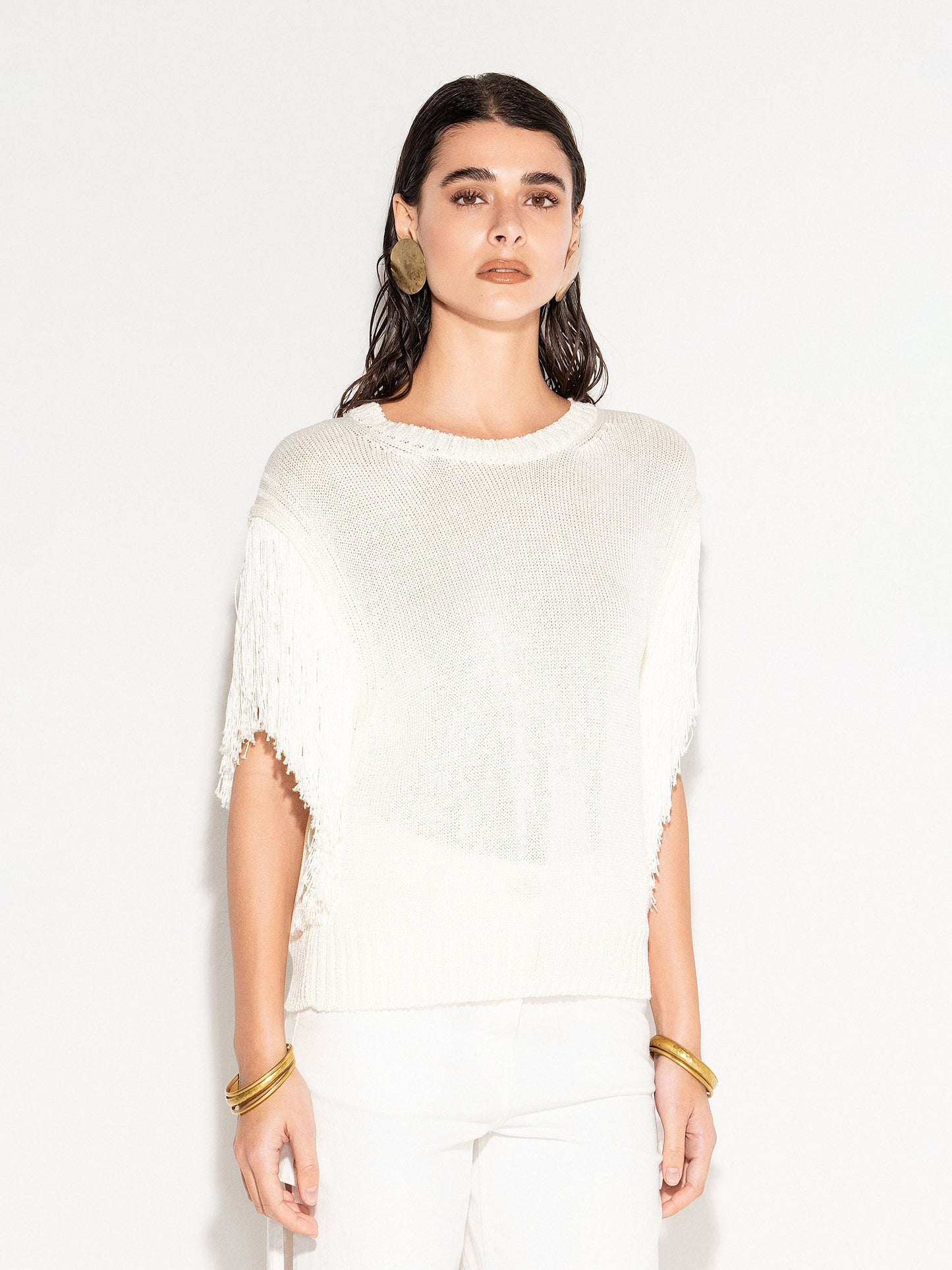 MAGLIA CON FRANGE