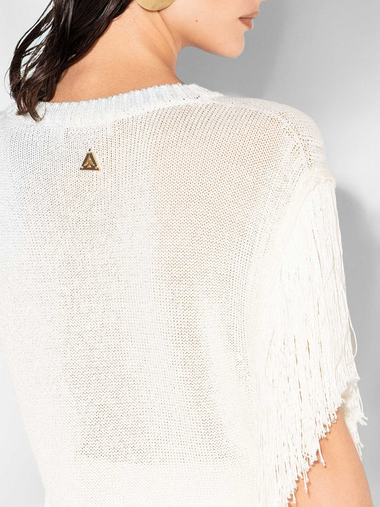 MAGLIA CON FRANGE