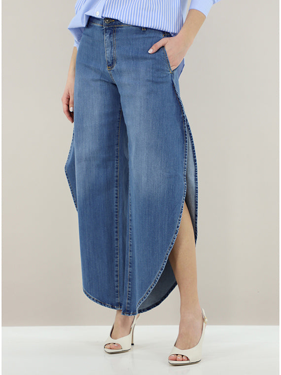 JEANS GAMBA FARFALLA