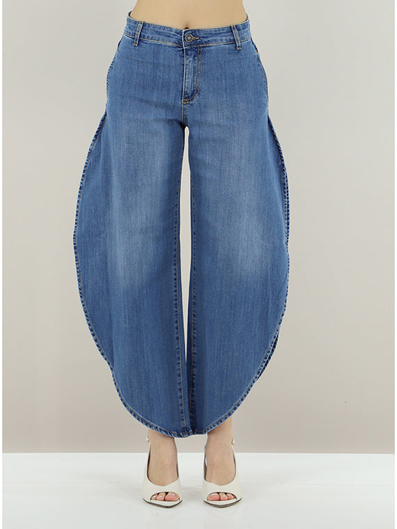 JEANS GAMBA FARFALLA
