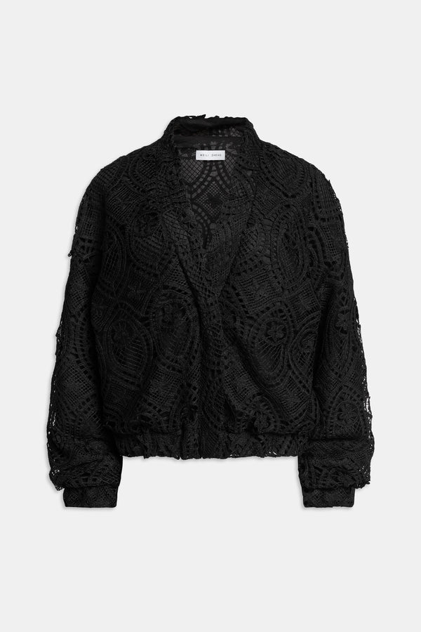 BOMBER IN MACRAME