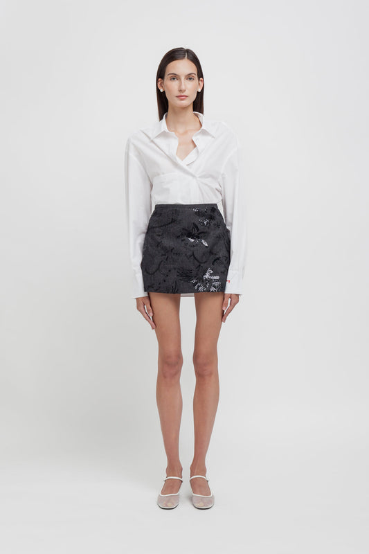 MINI IN DENIM RICAMATO