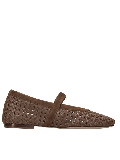 FLAT IN PELLE INTRECCIATA